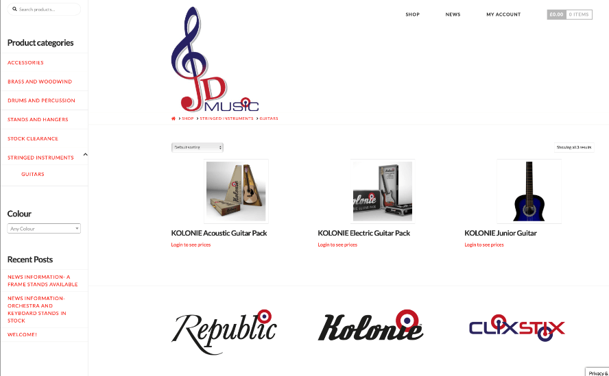 JD Music Ltd Eddie Gamble  Design Services